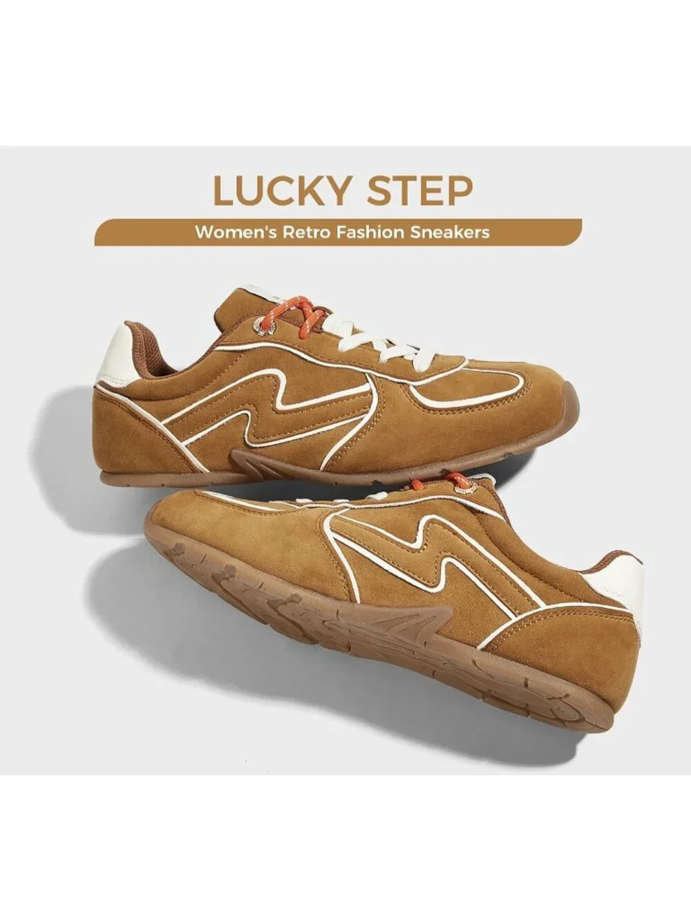 Women's Brown Retro Fashion Gym Workout Classic Thin Sole Casual Sneaker Shoes